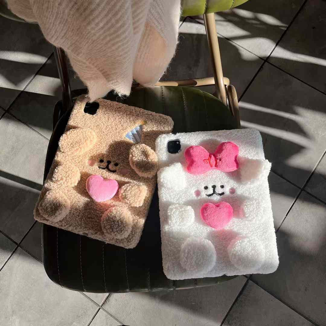 Happy Puppy Plush Case For iPad