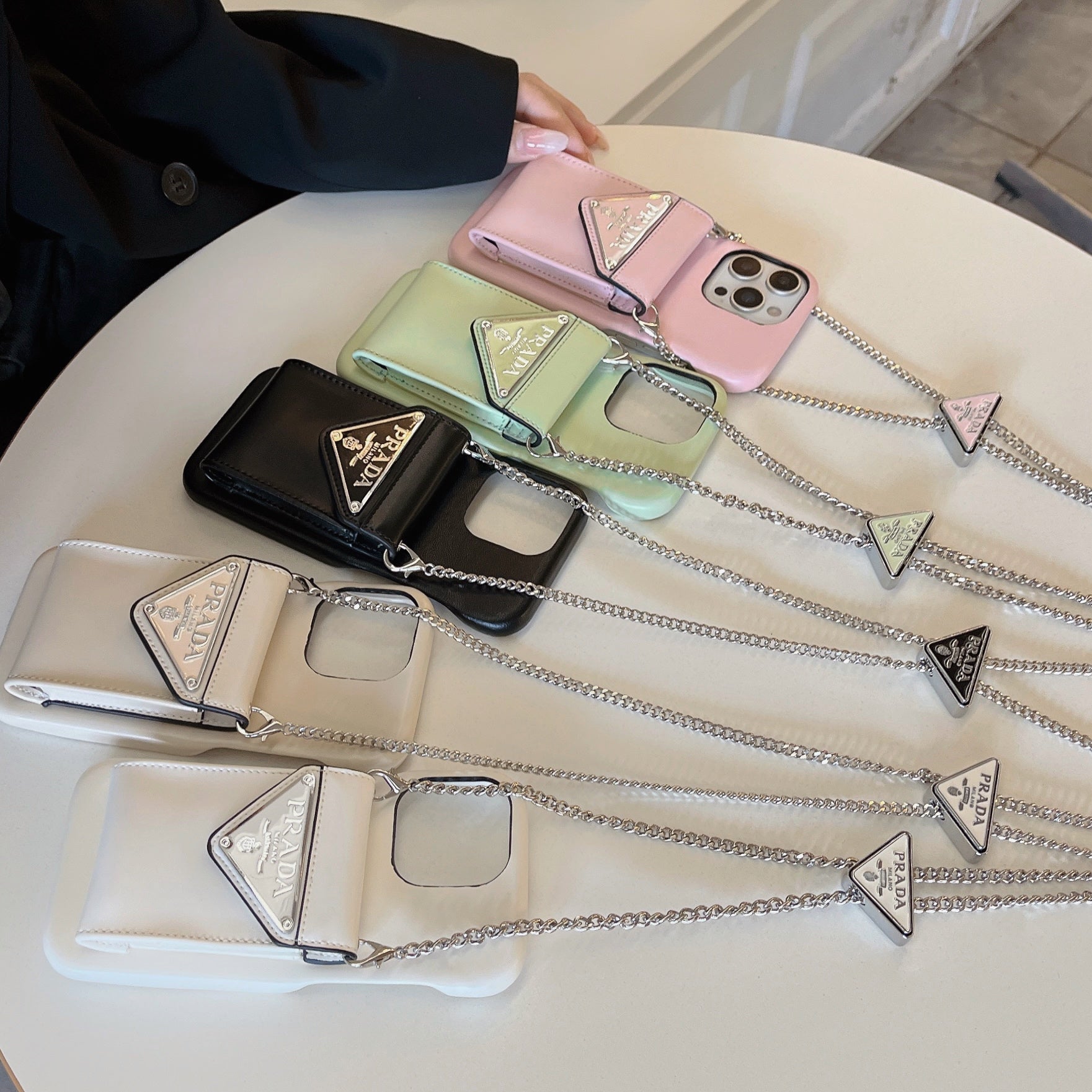 Puffer Crossbody Luxury Branded iPhone Case with Chain Strap