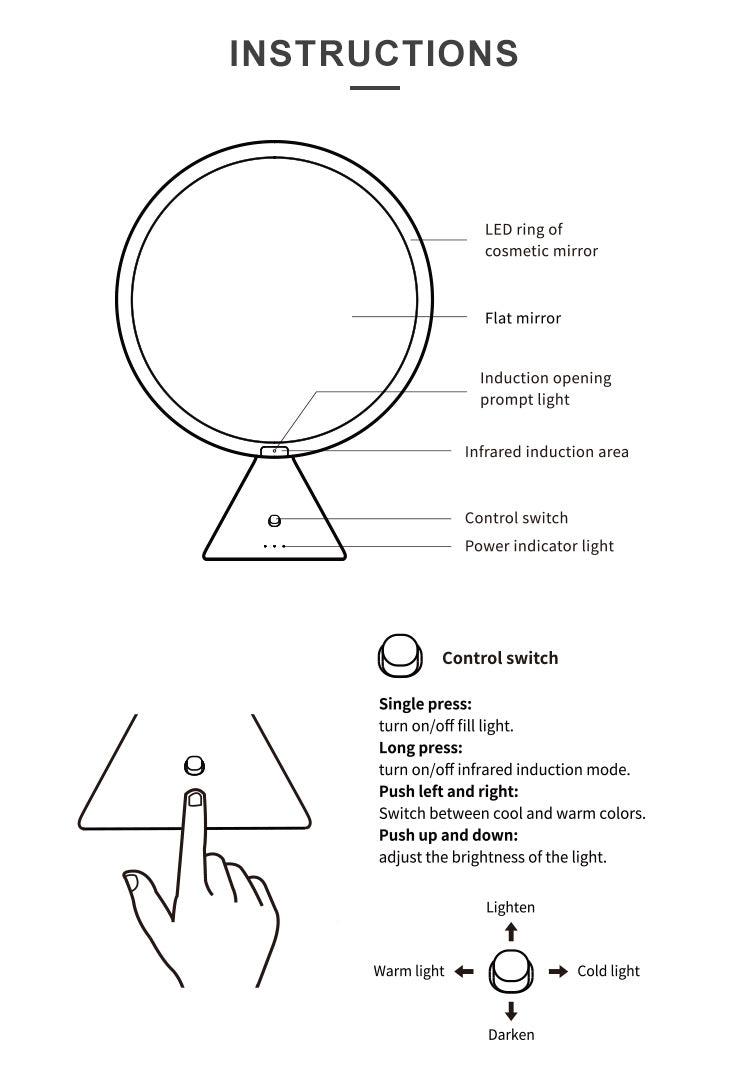 Circular Make Up Mirror - Kalakaar Indiaa