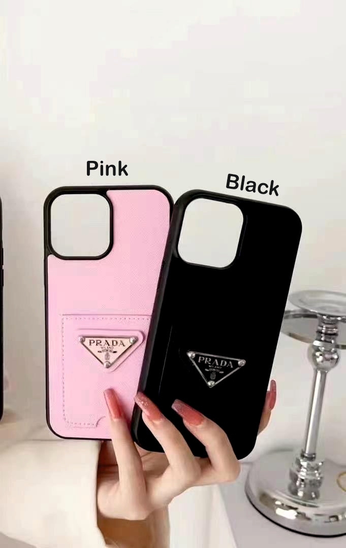 Luxury Branded Leather Card Holder Case For iPhone