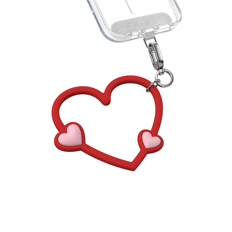 Heart Shape Phone Charm – Cute Hanging Accessory (Multiple Colors) - Kalakaar Indiaa