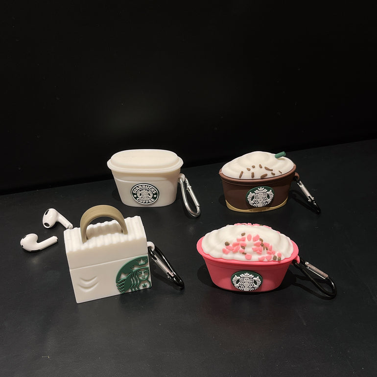 Aesthetic Starbucks Airpods Cover Cute Coffee Cup And Bag Style