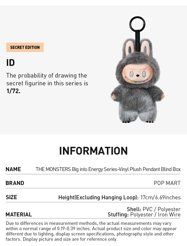 Cute Monsters Collectible Toy Big Into Energy Plush Blind Box – 6 Cute Monsters Collectible Toy Big Into Energy Plush Blind Box – 6