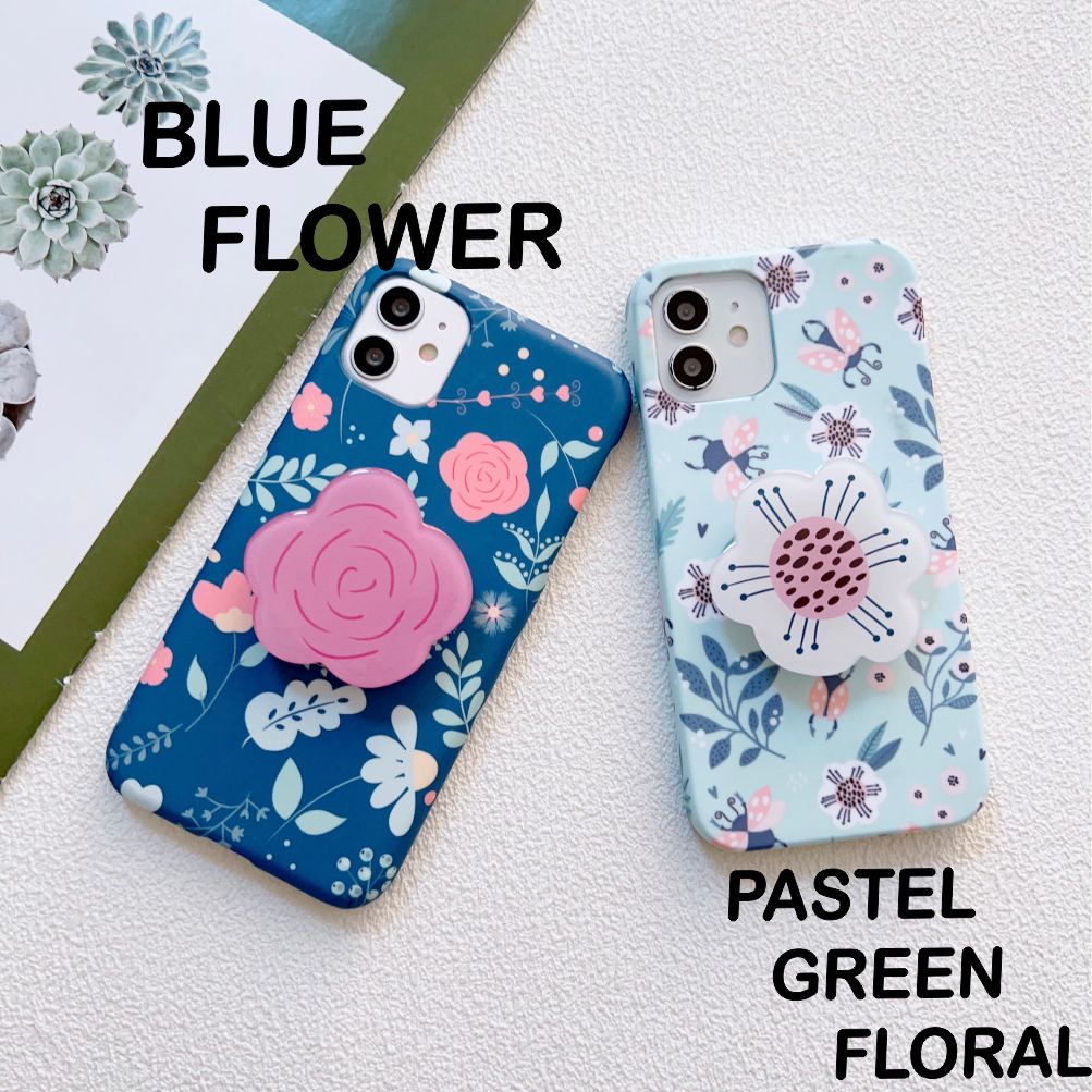 Flower Duo Slim Case Cover With Cute 3D Holder - Kalakaar Indiaa