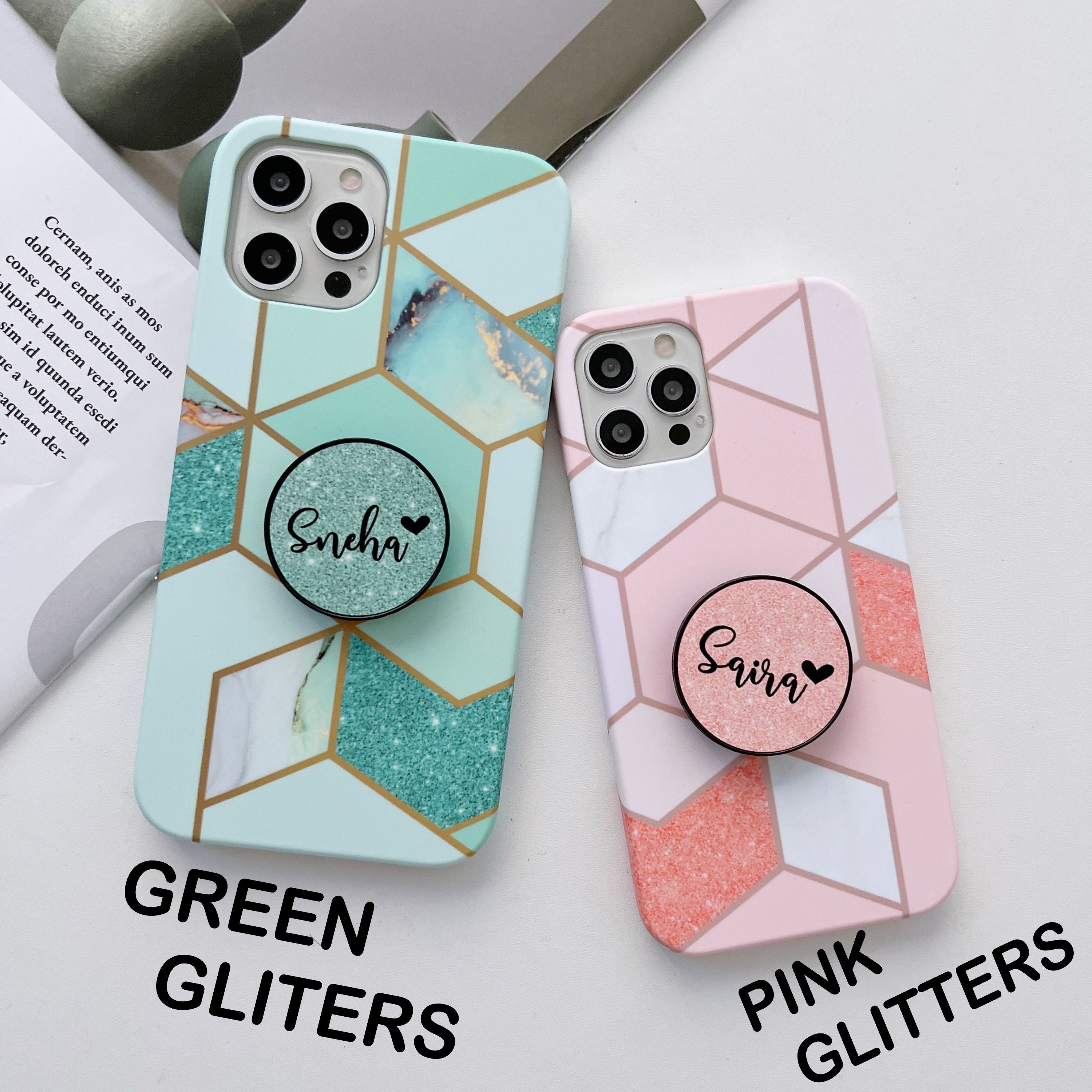 Glitter Family Slim  Case Cover With Customised Holder - Kalakaar Indiaa