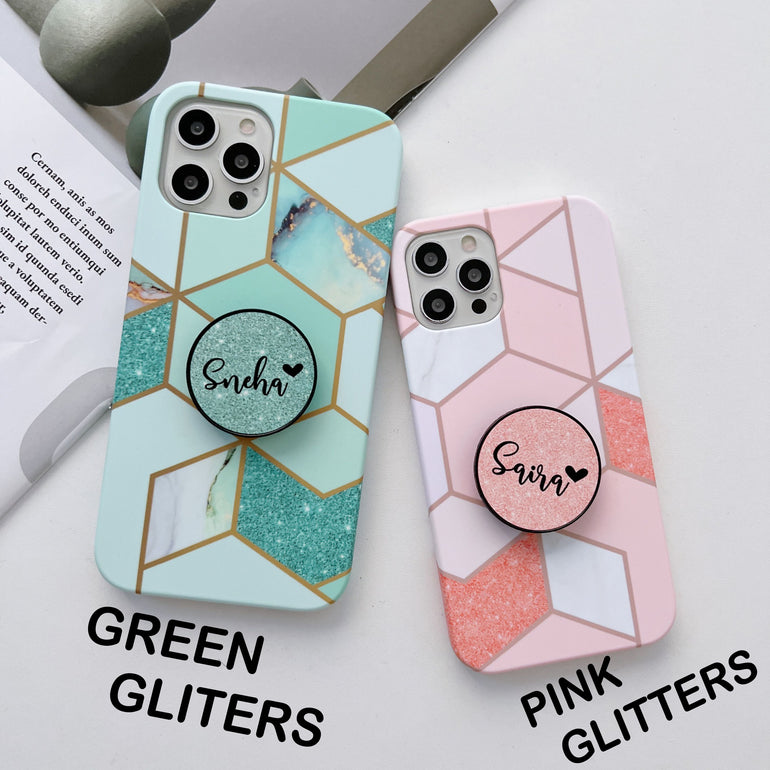 Glitter Family Slim  Case Cover With Customised Holder - Kalakaar Indiaa