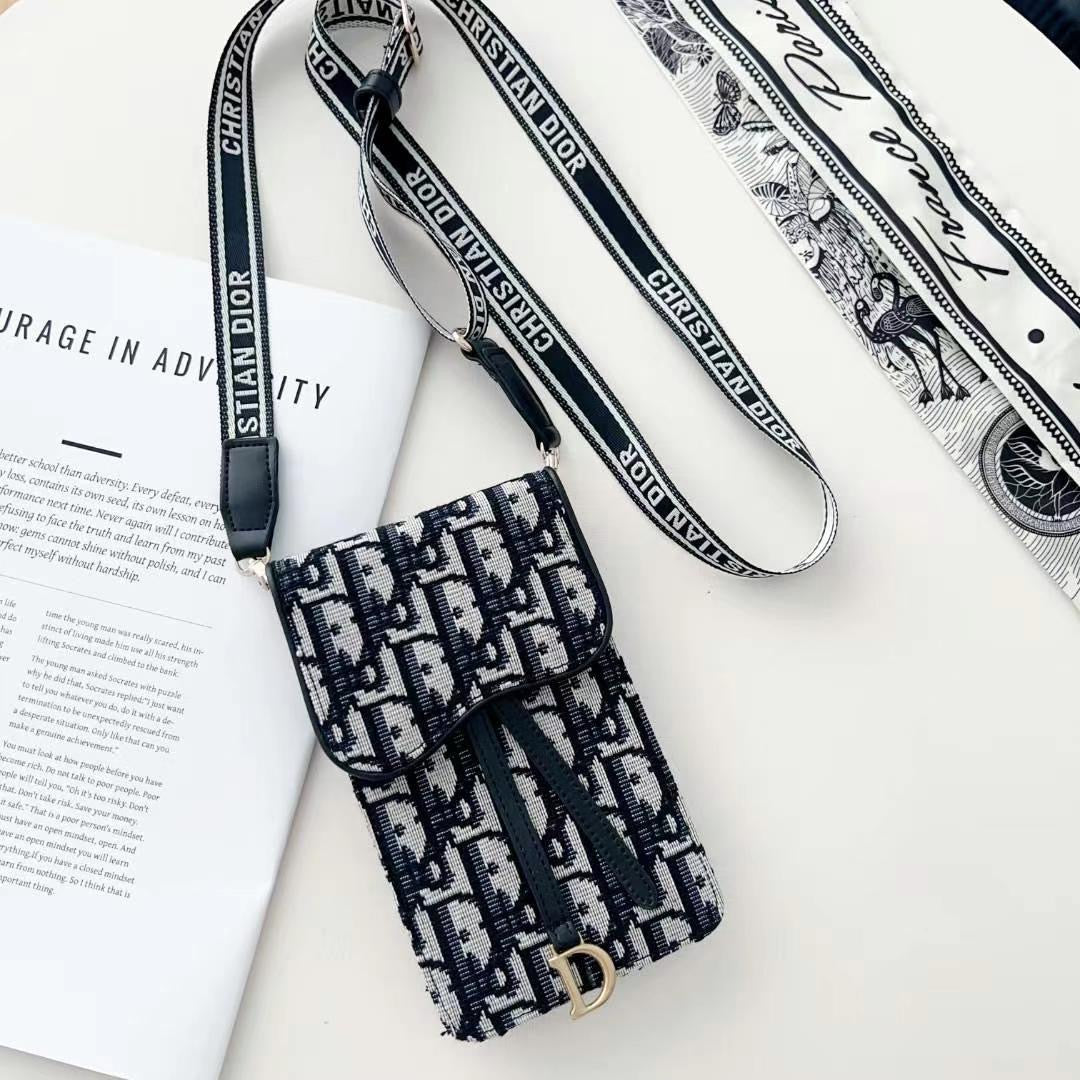 Luxury Branded Leather Bag For Samsung Galaxy Z Fold With Sling - Kalakaar Indiaa