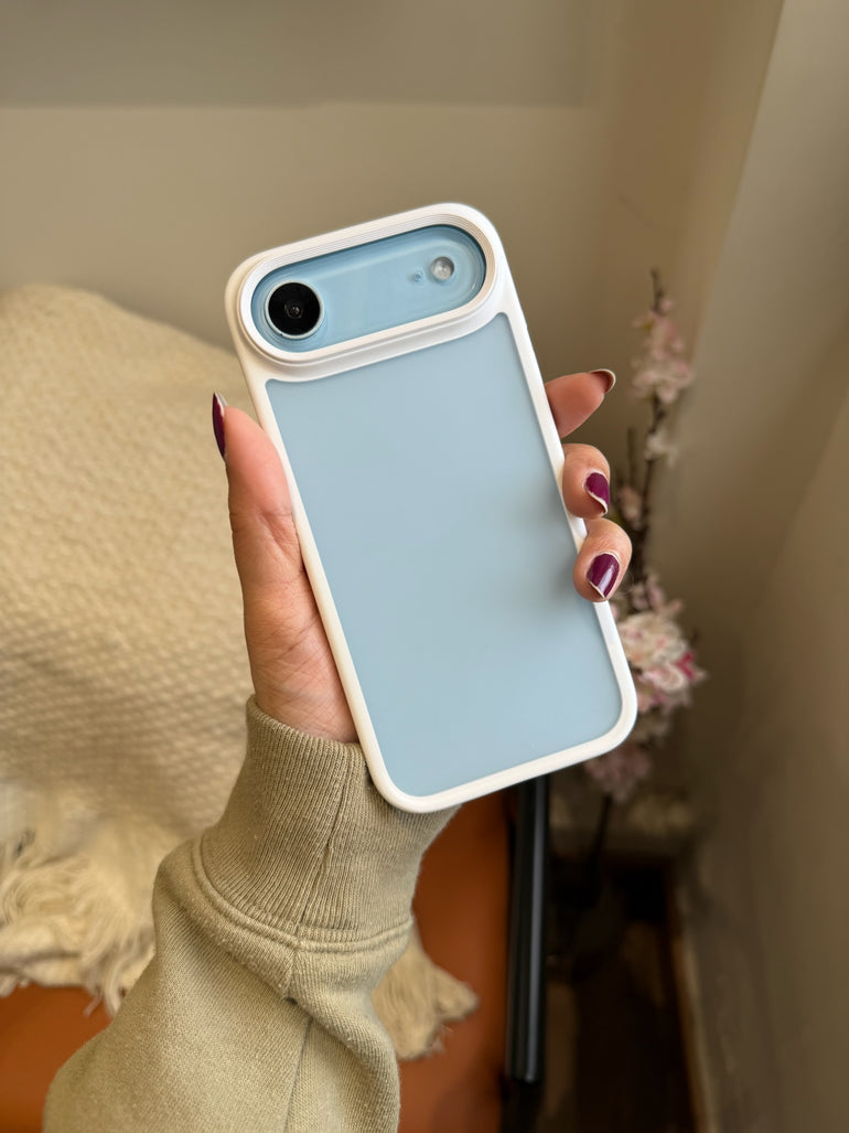 Transparent Frosted iPhone Case with Soft White Border - Kalakaar Indiaa