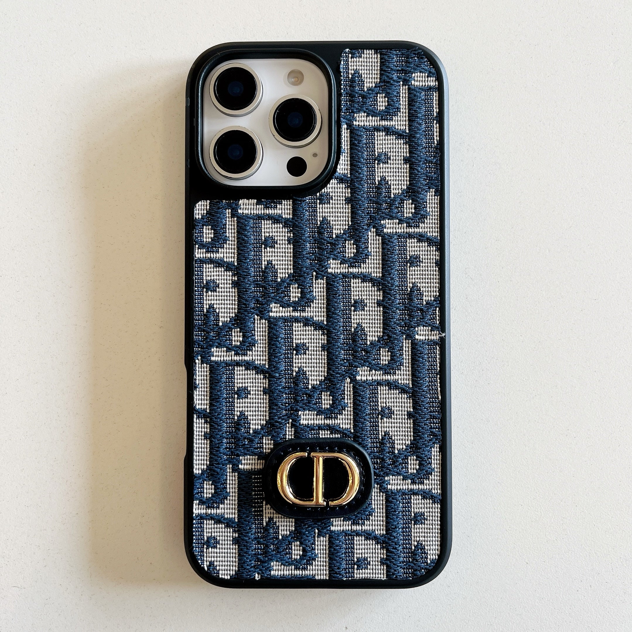 Premium Fabric Luxury Branded iPhone Case – Designer Texture