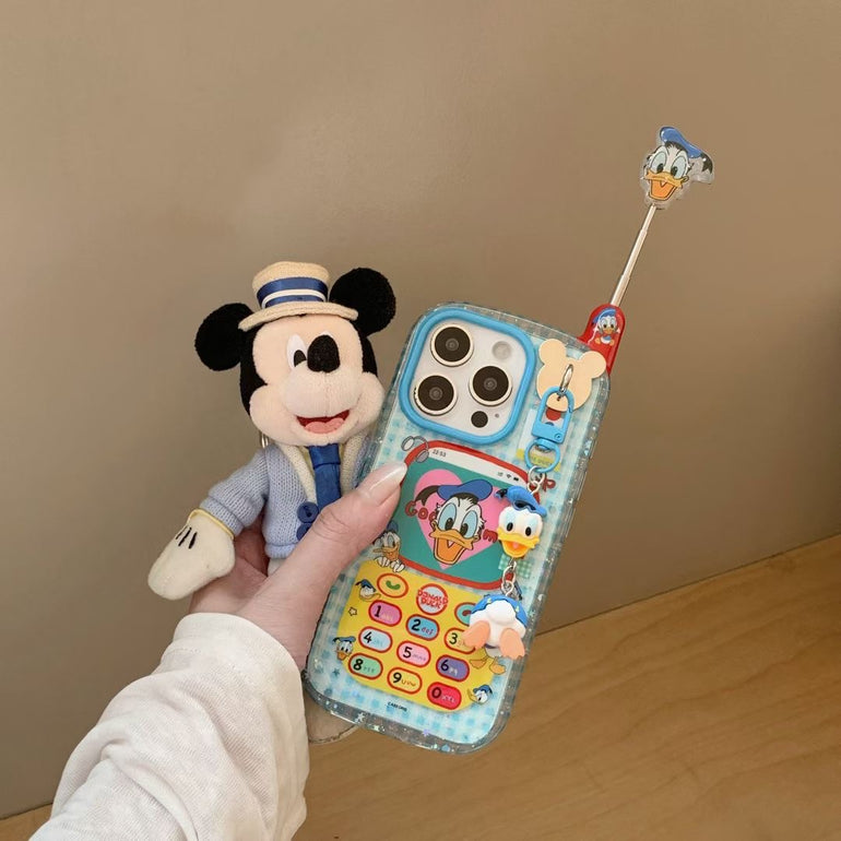 Cartoon Duck iPhone Cover With Charm & Antenna - Kalakaar Indiaa