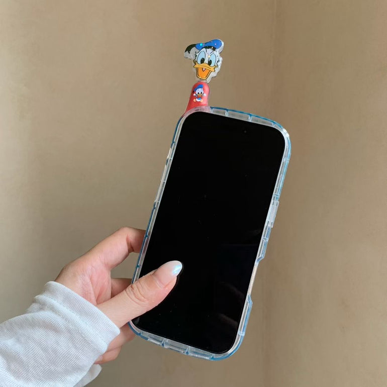 Cartoon Duck iPhone Cover With Charm & Antenna - Kalakaar Indiaa