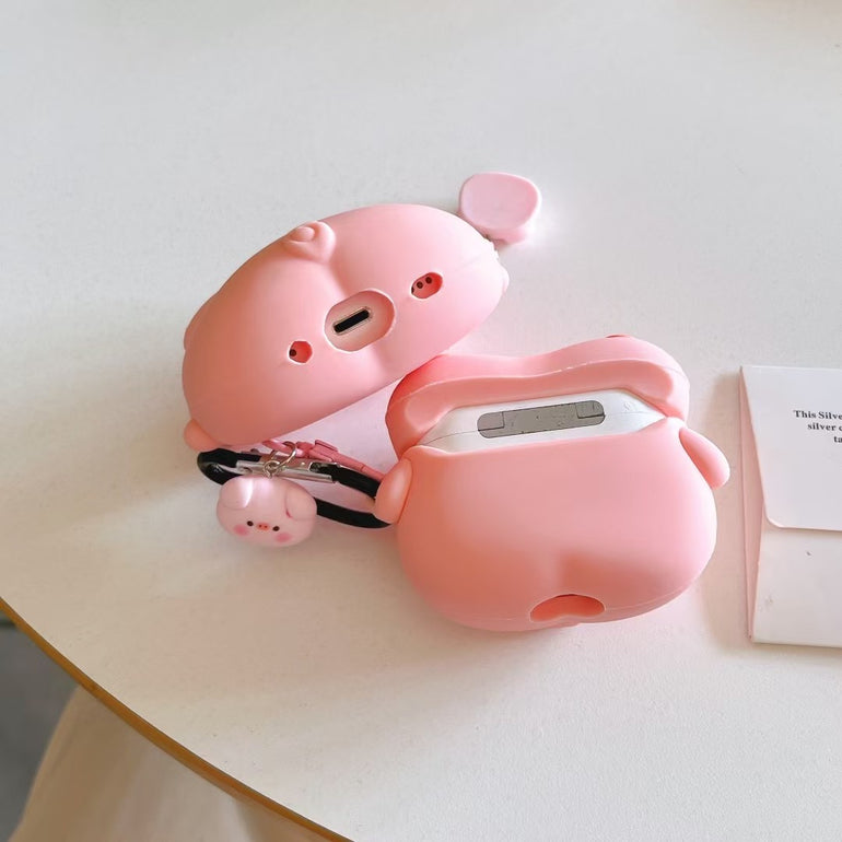 Cute Chubby Cheek Piggy 3D Silicon Airpod Case – Kalakaar Indiaa