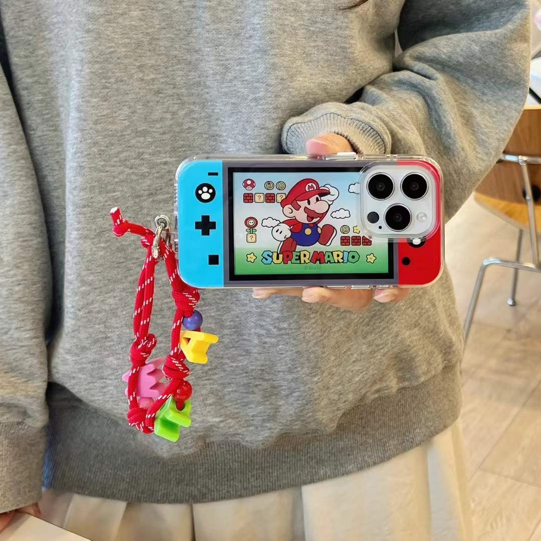 90s Game Style Silicon iPhone Case With Charm - Kalakaar Indiaa