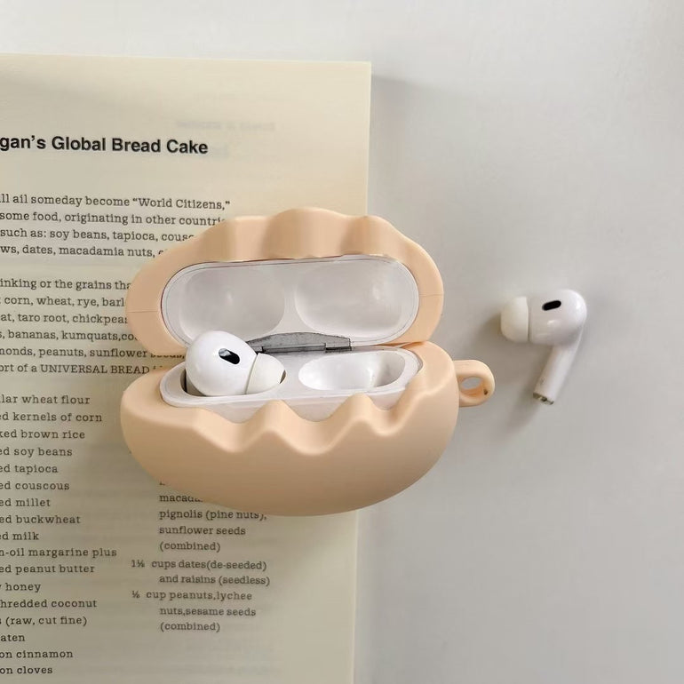 Sunny Side Eggshell AirPods Case – With Fried Egg Charm – Kalakaar