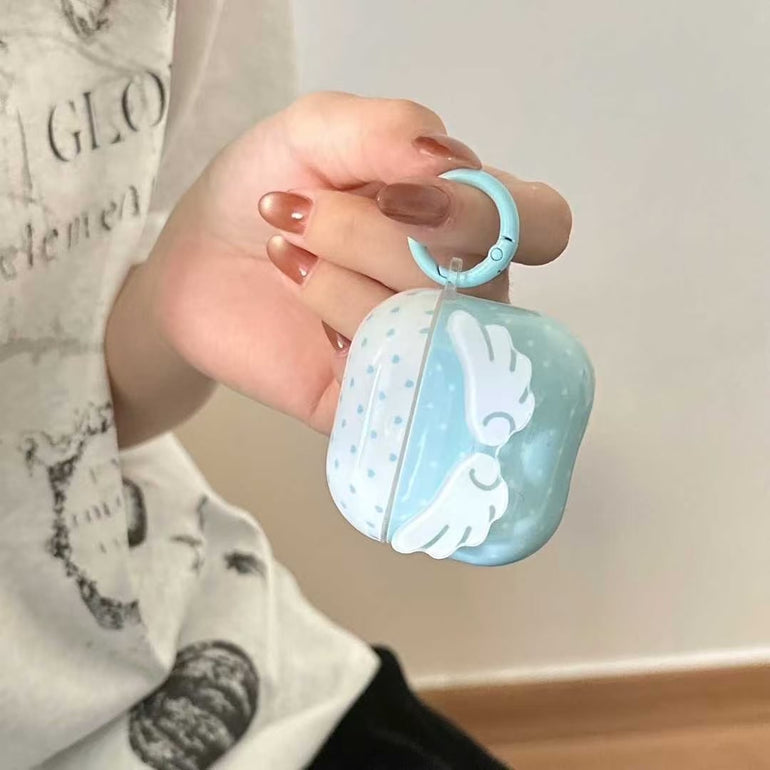 Blue Angel Wings AirPods Case – Cute Protective Cover – Kalakaar