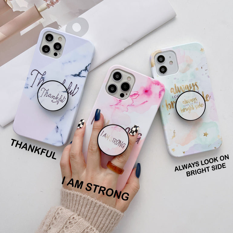 Quotes On Marble Slim Case Cover With Holder - Kalakaar Indiaa