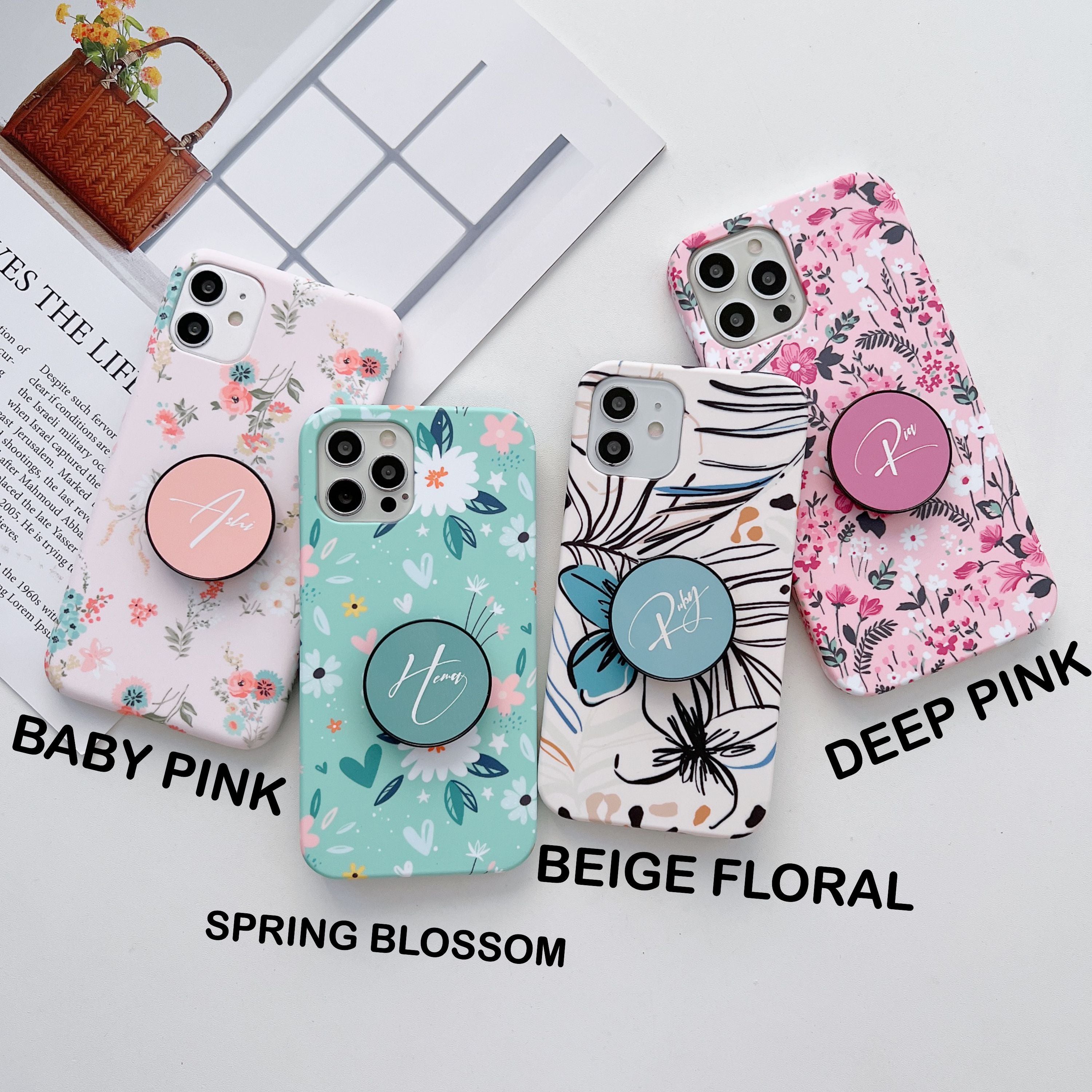 The Floral Family Slim Case Cover With Custom Holder - Kalakaar Indiaa