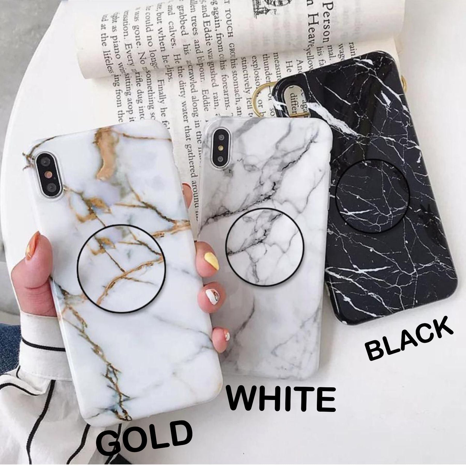 The Gold Effect Slim Case Cover With Holder - Kalakaar Indiaa