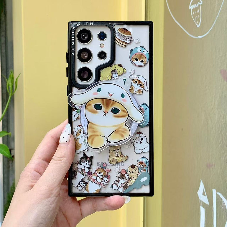 Mofusand x Sanrio Samsung Case Cute Cat Character Phone Cover with B Kalakaar Indiaa Mofusand x Sanrio Samsung Case Cute Cat Character Phone Cover with B Kalakaar Indiaa