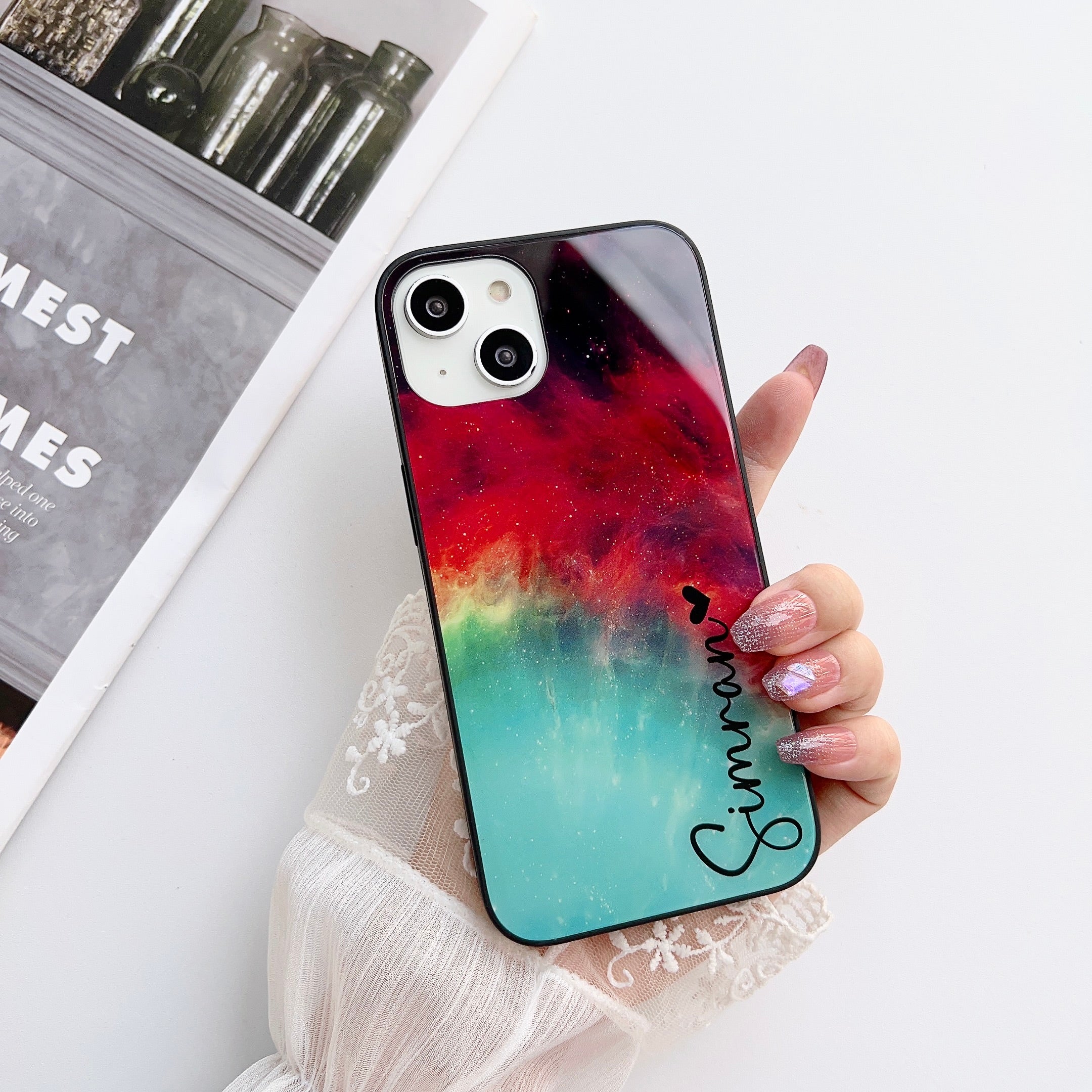 Glass outlet phone case