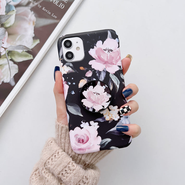 The Floral Family Slim Case Cover With Holder - Kalakaar Indiaa