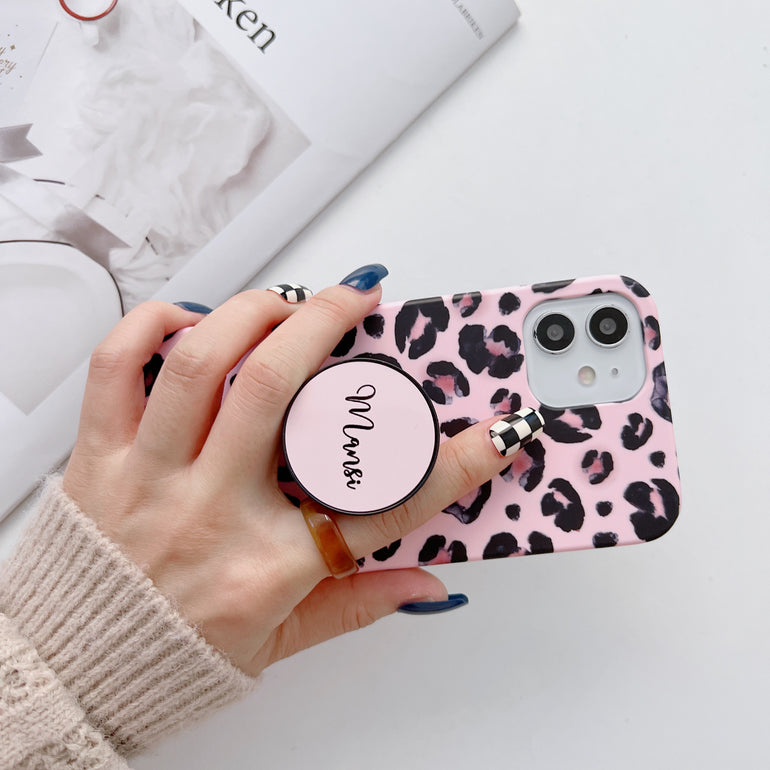 Chic Leopard Slim Case Cover With Holder - Kalakaar Indiaa