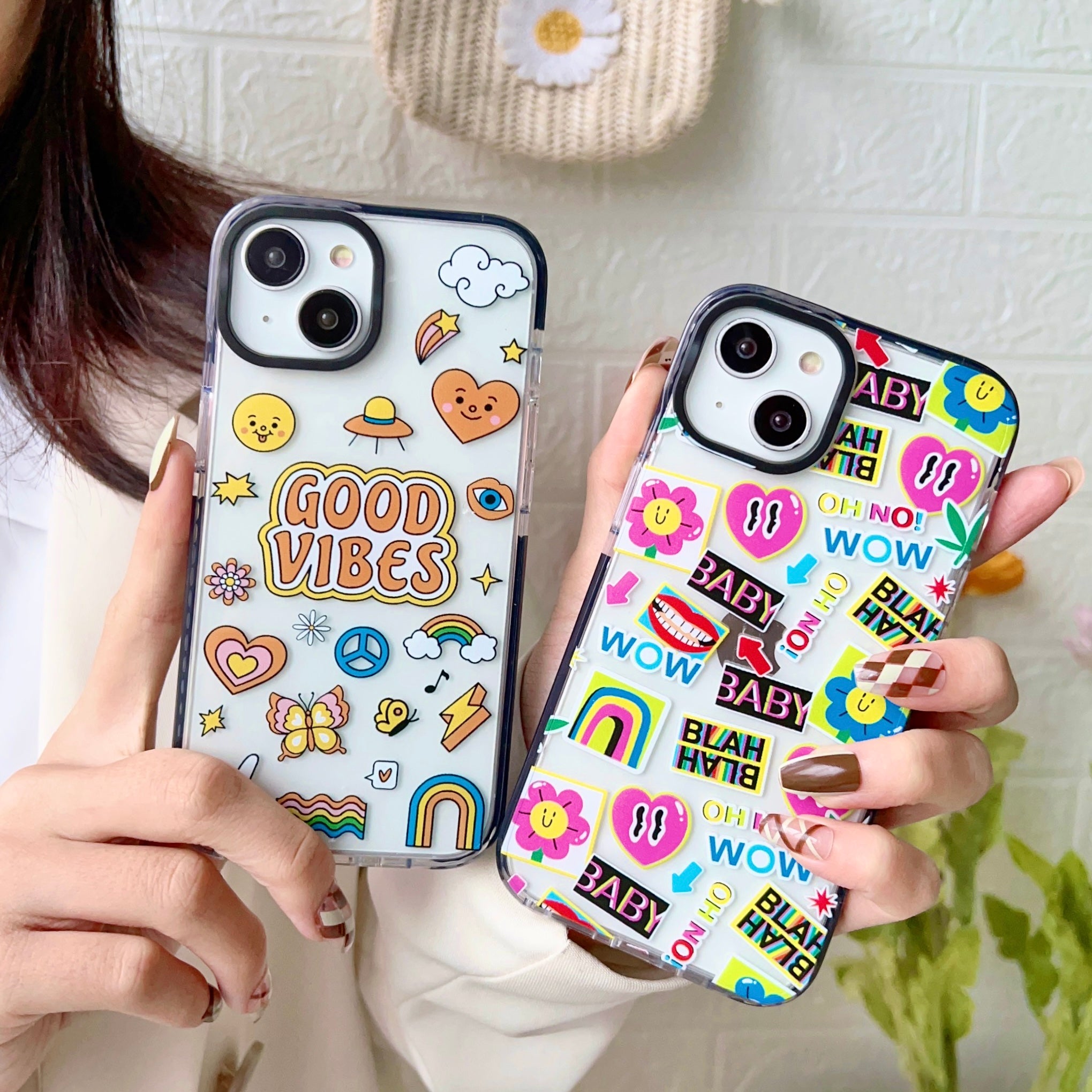 iPhone Impact Proof Silicon Case ( Groovy Stickers ) Kalakaar Indiaa