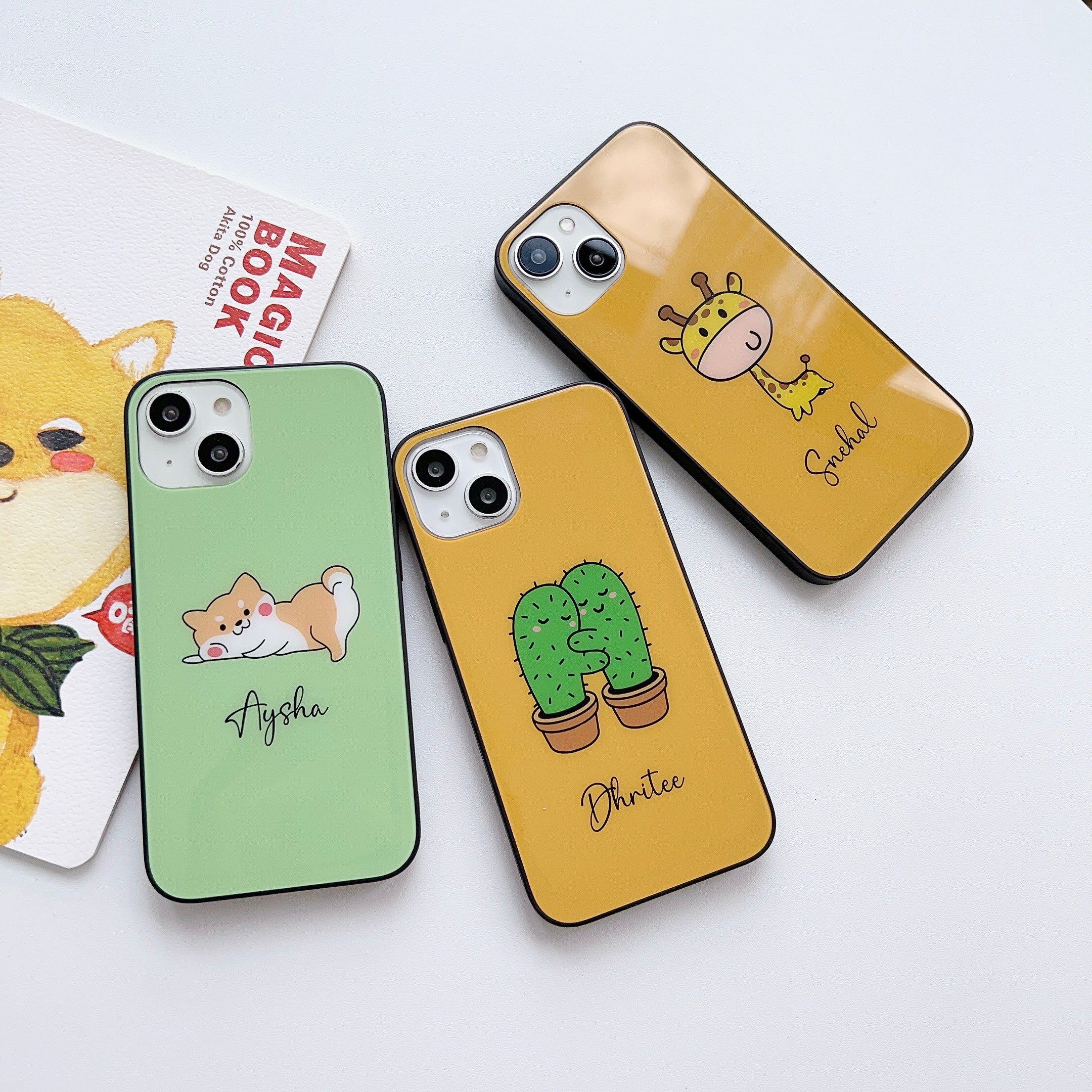 Cartoon Glass Phone Case – Kalakaar Indiaa