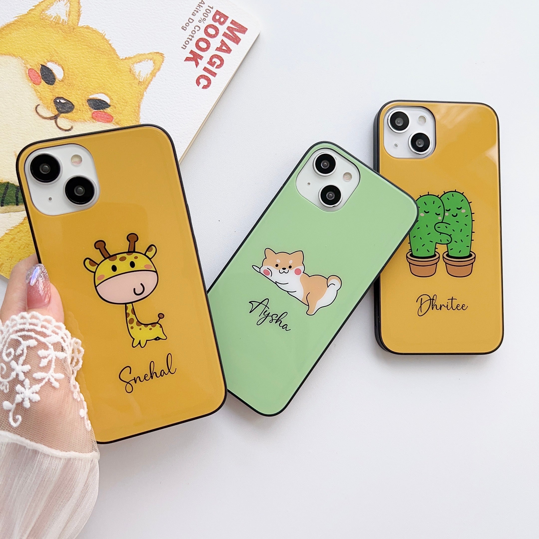 Cartoon Glass Phone Case – Kalakaar Indiaa