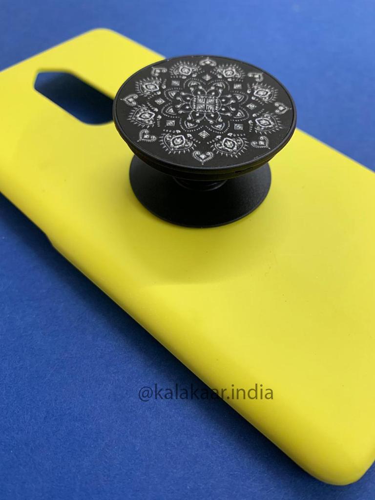 The Yellow Slim Case Cover ❤️ With Mandala Holder - Kalakaar Indiaa