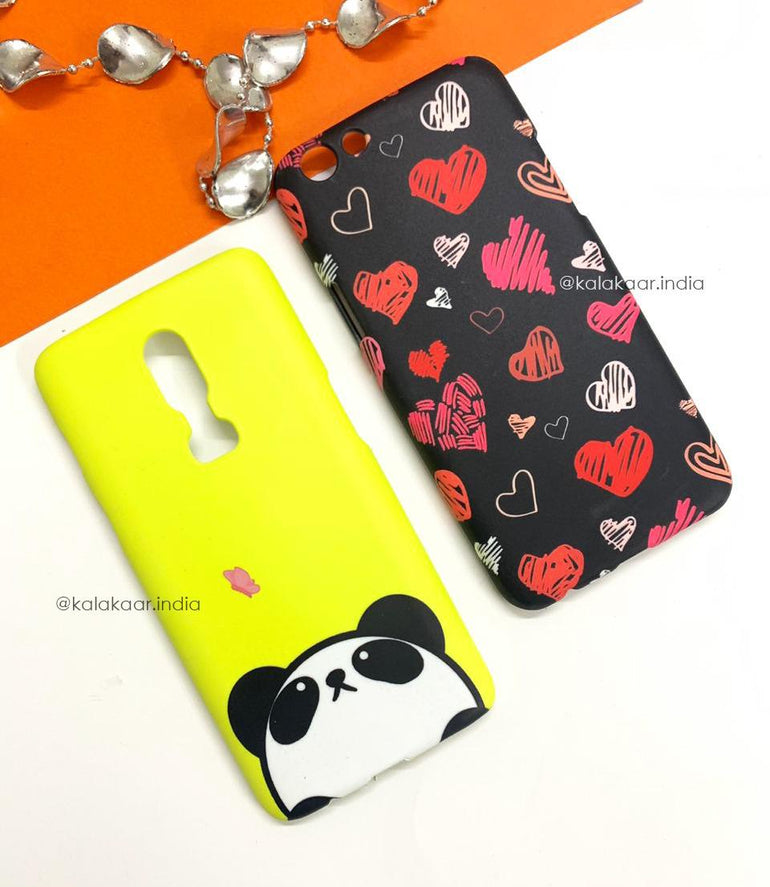Panda Love Heart Pattern Slim Case Cover - Kalakaar Indiaa