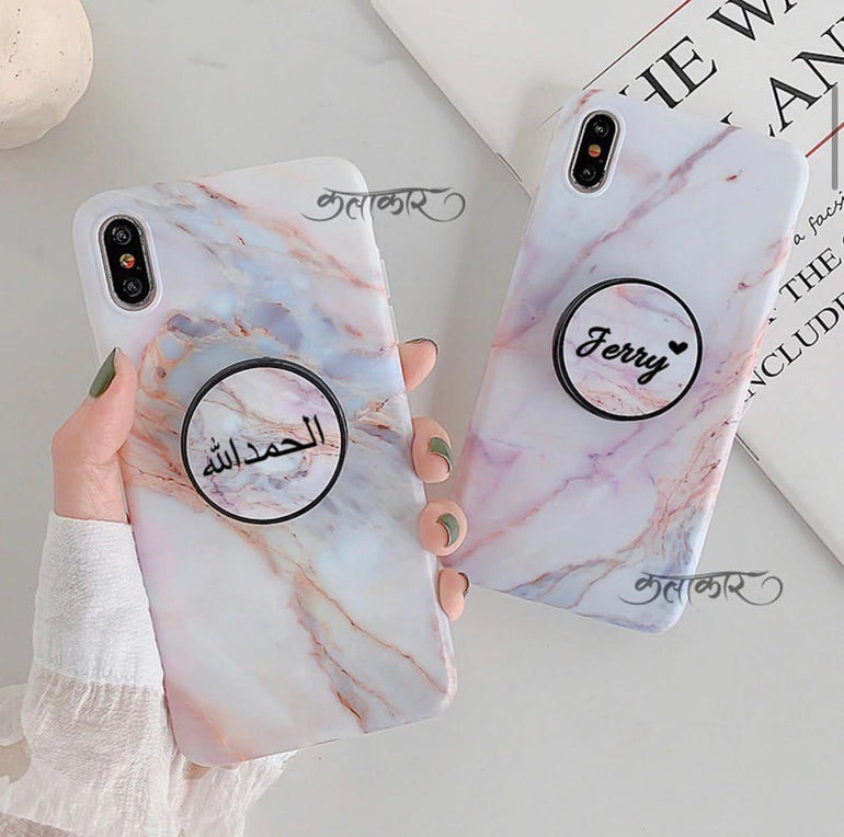 The Light Shades Of Marble Slim Case Cover With Holder - Kalakaar Indiaa
