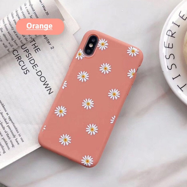 Daisy Flower Pattern Silm Case Cover - Kalakaar Indiaa